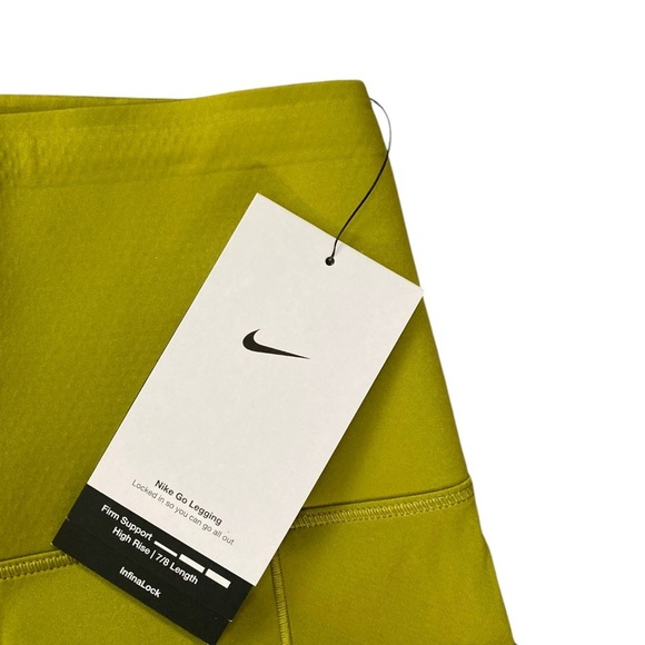 Nike Dri Fit Running Tight NWT High Rise Legging Women’s Green Chartreuse - Picture 5 of 9